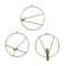 Set of 3 Gold Stainless Steel Modern Wall Sconce, 8" x 8"